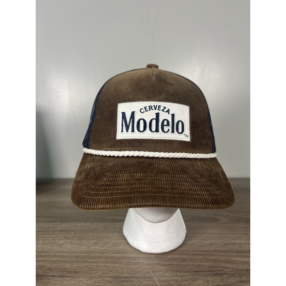 Cerveza Modelo Beer Trucker Mesh Corduroy Snapback Baseball Hat